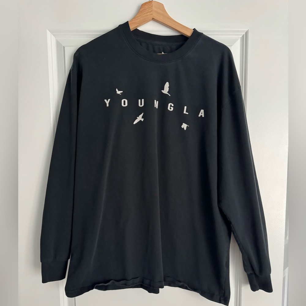 YoungLA Men's Black Long-sleeve Tee